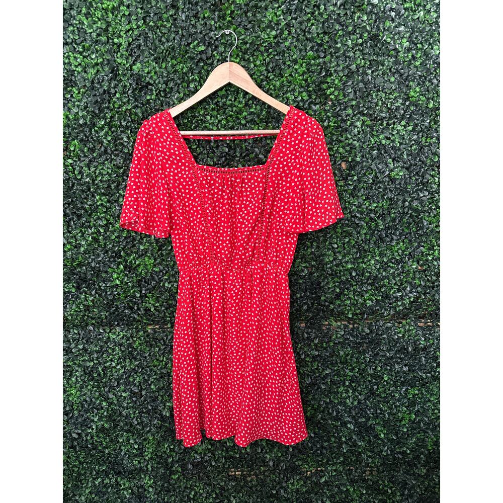 Sienna Sky, Orange with white Flowers,  Women’s size M, Summer Dress